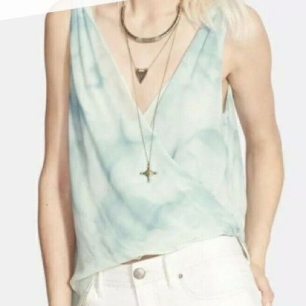 Free people asymmetrical drapped tank top